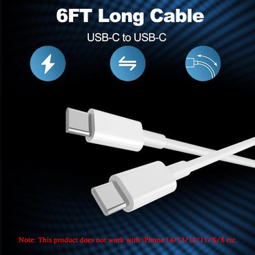 iPhone 17 16 15 Charger Fast Charging,20W Apple iPad USB C Fast Charger,2Pack 6ft USB C Wall Charger Block for iPhone 17/Pro/Pro Max/17 Air/ 16/16 Pro/16 Pro Max/15/Plus/Pro/Pro Max, iPad Pro/Mini