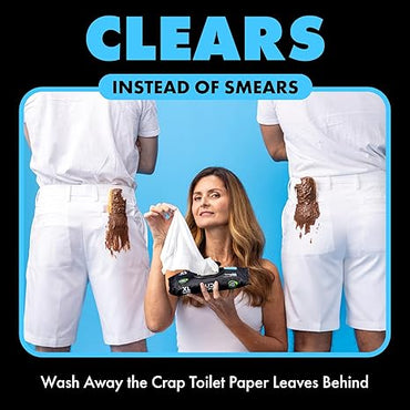 DUDE Wipes - Flushable Wipes - 6 Pack, 288 Wipes - Unscented Extra-Large Adult Wet Wipes - Vitamin-E & Aloe - Septic and Sewer Safe