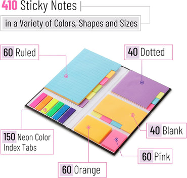 Mr. Pen- Sticky Notes Set, 410 Pack, School Supplies, Office Supplies, Planner Sticky Note Dividers Tabs, Book Notes