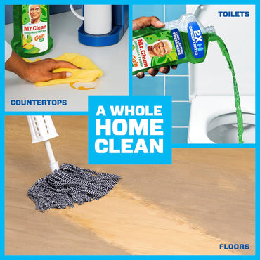 Mr. Clean All Purpose Cleaner, Floor Cleaner for Mopping Home, Bathroom, & Kitchen, Cleaning Liquid for Mop & Bucket, Cleaning Supplies, Multi-Surface Dilutable, Gain, 41oz