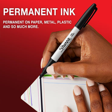 Sharpie Permanent Markers | Fine Point for Bold Details | Black Ink | 2 Marker Pens