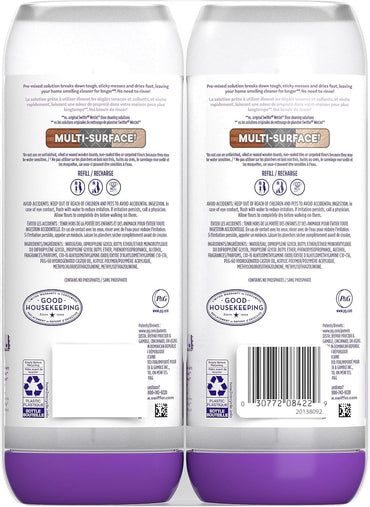Swiffer PowerMop Floor Cleaning Solution with Fresh Scent, PowerMop Refills, Floor Cleaner for Mopping, 25.3 fl oz, 2 Pack