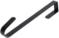Sattiyrch 15" Wreath Hanger for Front Door,Sturdy Steel Wreath Door Hanger,Over The Door Hanger Hook (Black,1)
