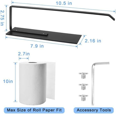 Paper Towel Holder, Magnetic Paper Towel Holder for Fridge, Toilet Paper Roll Holder Magnet Towel Rack Wall Mount Fridge Organizer for Paper Towels Rolls Bathroom Pantry RV Kitchen Storage