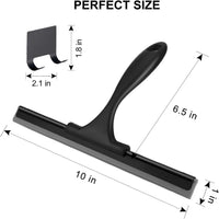 SetSail Squeegee for Shower Glass Door Stainless Steel Shower Squeegee for Glass Doors All-Purpose Window Squeegee for Tile Shower Walls, Sink, Mirror, Bathroom, Car Window Cleaning 10 Inches