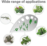 Herb Stripper, Jiaedge Green 9 holes Stainless Steel Kitchen Herbs Leaf Stripping Tool, Metal Herb Peeler for Kale, Collard Greens, Thyme, Basil, Rosemary Stripper