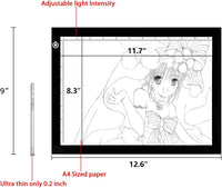 LitEnergy A4 LED Copy Board Light Tracing Box, Ultra-Thin Adjustable USB Power Artcraft LED Trace Light Pad for Tattoo Transferring, Drawing, Streaming, Sketching, Animation, Stenciling