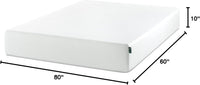 ZINUS 10 Inch Queen Green Tea Memory Foam Mattress [New Version], Fiberglass free, Medium Firm Feel, Zoned Pressure Relief, Certified Safe Foams & Fabric, Mattress in A Box