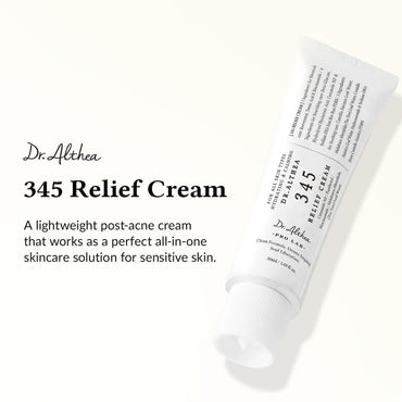 Dr.Althea 345 Relief Cream | Moisturizer for Soothing Recovery and Blemish Care with PDRN & Niacinamide | Korean Vegan Skin Care for All Skin Types, 1.69 Fl Oz (Ver.2 - Pack of 1)