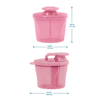Dr. Brown's Travel Formula Dispenser with Lid, BPA Free - Pink - Holds 27oz