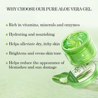 Aloderma Organic 96% Aloe Vera Gel – Hydrating Face, Body & After-Sun Care, 7oz - Cart Shape