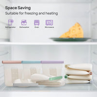 Nuliie 7 Pcs Silicone Breastmilk Storage Bags Reusable, 8oz/240ml Double Leak-Proof Breastmilk Freezer Bags, BPA Free Self-Standing Milk Bags for Breastfeeding, Baby Food Pouches
