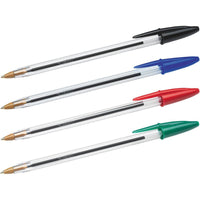 BIC Cristal Original Ballpoint , Comfortable Biro Pens, Medium Point (1.0mm), Assorted Colours, Pack of 10