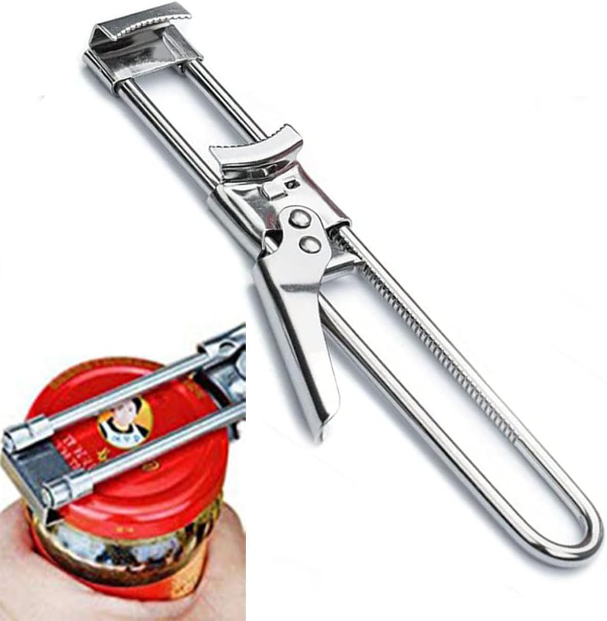 Master Jar & Bottle Opener, Adjustable Multifunctional Stainless Steel Can Opener Jar Lid Gripper, Manual,Kitchen Accessories