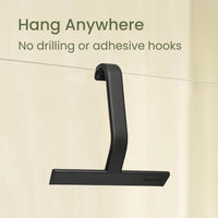 dancemoon JustHang Shower Squeegee for Glass Doors, All-One-Piece Silicone with Built-in Hook Design for Easy Hanging, Household Window Mirror Squeegee for Bathroom, Glass, Kitchen, Tile Wall, Car