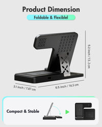 Wireless Charger iPhone Charging Station: 3 in 1 Charger Stand Multiple Devices for Apple - iPhone 17 16e 16 15 14 Pro Max 13 12 11 - Watch 10 9 8 7 6 5 4 3 2 SE and Ultra Series - Airpods 4 3 Pro