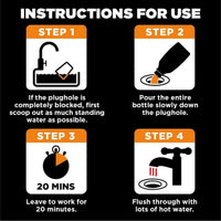Buster Kitchen Plughole Unblocker 150g, Pack of 3 - Kitchen Drains & Sinks Unblocker, Blasts Fat & Food Debris – Fast Acting Plughole Unclogger, Clears Blockages & Slow-Draining Water