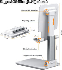 2 Pcs Cell Phone Stand, Adjustable Angle Height Phone Stand for Desk, Fully Foldable/Portable Phone Holder, Compatible for iPhone 16/15/14/13/12/Smartphones