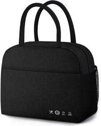 DALINDA Lunch Bag Lunch Box for Women Men Reusable Insulated Lunch Bags,Water-Resistant Cute Cooler Lunch Tote Bag, Large Capacity for Work Travel Picnic,Black