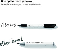 Volcanics Black Whiteboard Pens Dry Erase Marker with Low Odour Fine Tip Pack of 30
