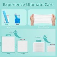 Ultra Thick Disposable Face Towels, Lint-Free Wipes for Makeup Removal, 50 Count - Cart Shape