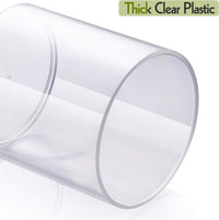 4 Pack Acrylic Qtip Holder Dispenser for Cotton Swabs, Balls, Pads, Floss Picks- Small Clear Plastic Canister Apothecary Jar Set, Bathroom Essentials Accessories Decor, Vanity Makeup Storage Organizer