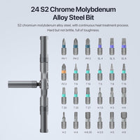 24 in 1 Magnetic Screwdriver Set, DIY Ratchet Mini Removable Self-Assembly Precision Screwdriver Tool Kit, Magnetic DIY Precision Tool Kit with Variety Head Styles for PC/Mobile/Watch/Bicycle