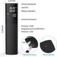 Pumteck Electric Ball Pump, Smart Air Pump Portable Fast Ball Inflation with Precise Pressure Gauge and Digital LCD Display for Football Basketball Volleyball Football (2 Pin and 1 Spout)
