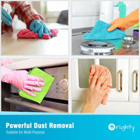 Orighty Microfiber Cleaning Cloth Pack of 12, Highly Absorbent Cleaning Supplies, Lint Free Cloths for Multiple-use, Powerful Dust Removal Clean Rags for House, Kitchen, Car Care(12x12 inch)