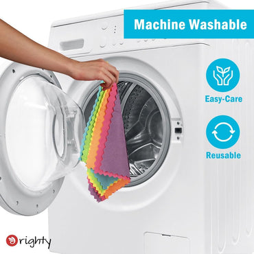 Orighty Microfiber Cleaning Cloth 24 Pack, Highly Absorbent Cleaning Supplies, Lint Free Cloths for Multiple-use, Powerful Clean Rags for House, Kitchen, Car Care (Multi-Color) 11.5 x11.5 inch