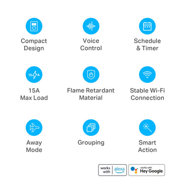 Kasa Smart Plug Ultra Mini 15A, Smart Home Wi-Fi Outlet Works with Alexa, Google Home & IFTTT, No Hub Required, UL Certified, 2.4G WiFi Only, 2 Count (Pack of 1)(EP10P2) , White