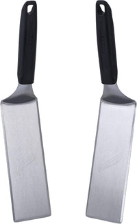 BLACKSTONE 5550 Extra Long Griddle Spatula Set of 2- Perfect Heavy-Duty Stainless Steel Premium Flat Top BBQ Grill Accessories, Non-Slip Plastic Handle, Heat Resistant, Dishwasher Safe Easy to Clean