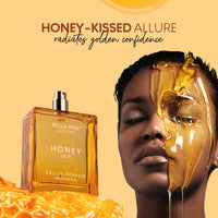 BellaVita Honey OUD Perfume for Women & Men (3.4 fl.oz) | Vanilla, Bergamot & Patchouli Perfume | Long-Lasting Arabian Unisex Perfumes for Women & Men | Floral & Spicy Vegan Cologne Honey Perfume - Cart Shape