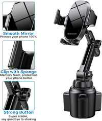 Miracase Upgraded Version Cup Phone Holder for Car, Universal Adjustable Long Neck Car Phone Mount Cradle Friendly Compatible with iPhone Samsung Google and All 4.0-7.0 inches Smartphones