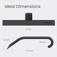 dancemoon JustHang Shower Squeegee for Glass Doors, All-One-Piece Silicone with Built-in Hook Design for Easy Hanging, Household Window Mirror Squeegee for Bathroom, Glass, Kitchen, Tile Wall, Car