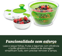 Cuisinart Large Spin Stop Salad Spinner- Wash, Spin & Dry Salad Greens, Fruits & Vegetables, 5qt, CTG-00-SAS1