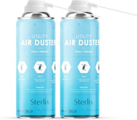 Sterlix Air Duster Can Compressed Air Spray Can Dust Cleaner PC, Keyboard, Electronic Devices & Car Cleaning Protect, 2 x 400ml, Packaging May Vary
