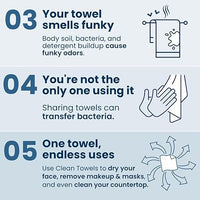 Clean Skin Club Clean Towels XL™, 100% USDA Biobased Face Towel, Disposable Face Towelette, Eczema Association Accepted, Makeup Remover Dry Wipes, Ultra Soft, 100 Ct, 2 Pack