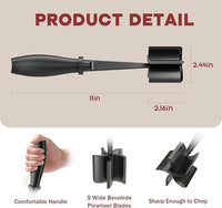 Meat Chopper, Hamburger Grinder, Premium Heat Resistant Smasher for Ground Beef, Burger Grinder Nylon Potato Mix Tool, Meat & Poultry Tenderizers-Black