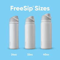 Owala FreeSip Insulated Stainless Steel Water Bottle with Straw, BPA-Free Sports Water Bottle, Great for Travel, 24 Oz, Shy Marshmallow