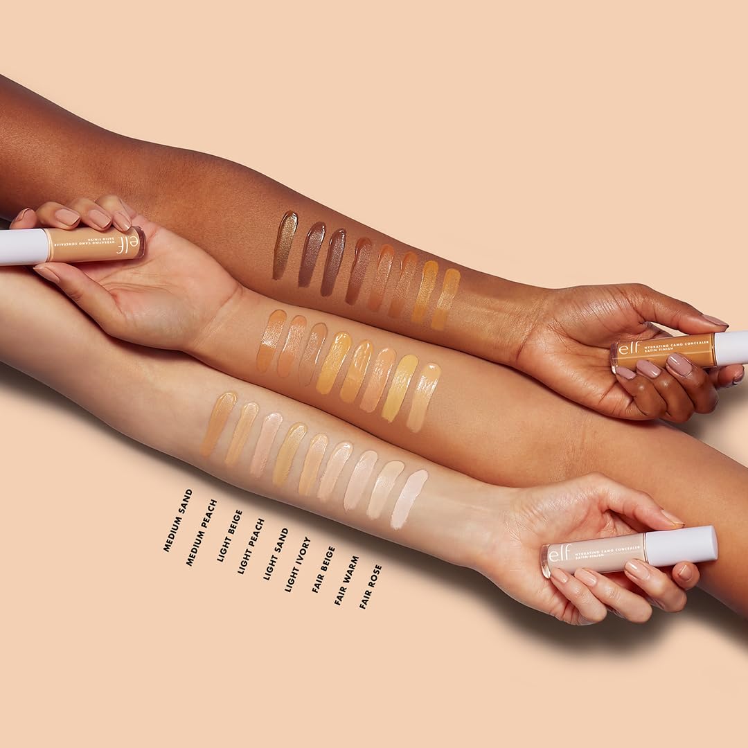 e.l.f. Hydrating Camo Concealer, Full Coverage, Satin Finish, Vegan, Light Sand - Cart Shape