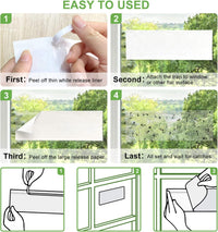 50 Pack Window Fly Trap, Fruit Fly Traps for Indoors, Fly Paper Sticky Strips, Fly Traps for Indoors Clear