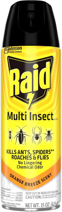 Raid Multi Insect Killer, Orange Breeze 15 Ounce (Pack of 1)