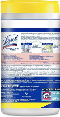 Lysol Disinfecting Wipes Bundle, Home Apartment Dorm Room Essentials and Cleaning Supplies, All Purpose Cleaner, Multi-surface Cleaning Wipes, Lemon and Lime Sanitizing Wipes Bundle, 80 Count