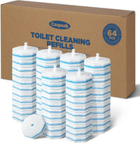 64 Count Toilet Wand Refills for Clorox Toilet Wand, 5X Cleaning Power Toilet Bowl Cleaners with Exclusive Formula, High-Density Disposable Toilet Brush Scrubber - No Falling Apart, Fresh Fragrance