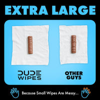DUDE Wipes - Flushable Wipes - 6 Pack, 288 Wipes - Unscented Extra-Large Adult Wet Wipes - Vitamin-E & Aloe - Septic and Sewer Safe