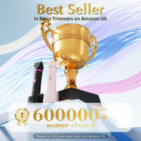 Bikini Trimmer for Women - Painless Electric Razors for Silk Skin,Cordless Body Shaver for Trip,Replaceable Lady Facial Razor, IPX7 Waterproof&Easy Cleaning, Ceramic Blade, USB Charge Dock Pink