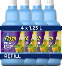 Flash Power Spray Mop Floor Cleaner Multi-Surface Cleaning Liquid Citrus Fresh 5L (1.25Lx4)