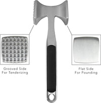 KitchenAid Gourmet Multi Sided Meat Tenderizer for Pounding Meats, Nuts, Shellfish, ect, Hang Hole for Easy Storage, Hand Wash, One Size, Black