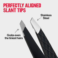 Revlon Expert Slant Tweezer, High Precision For Easy Hair Removal, Made With Stainless Steel, Stocking Stuffer for Women & Men, 1 count